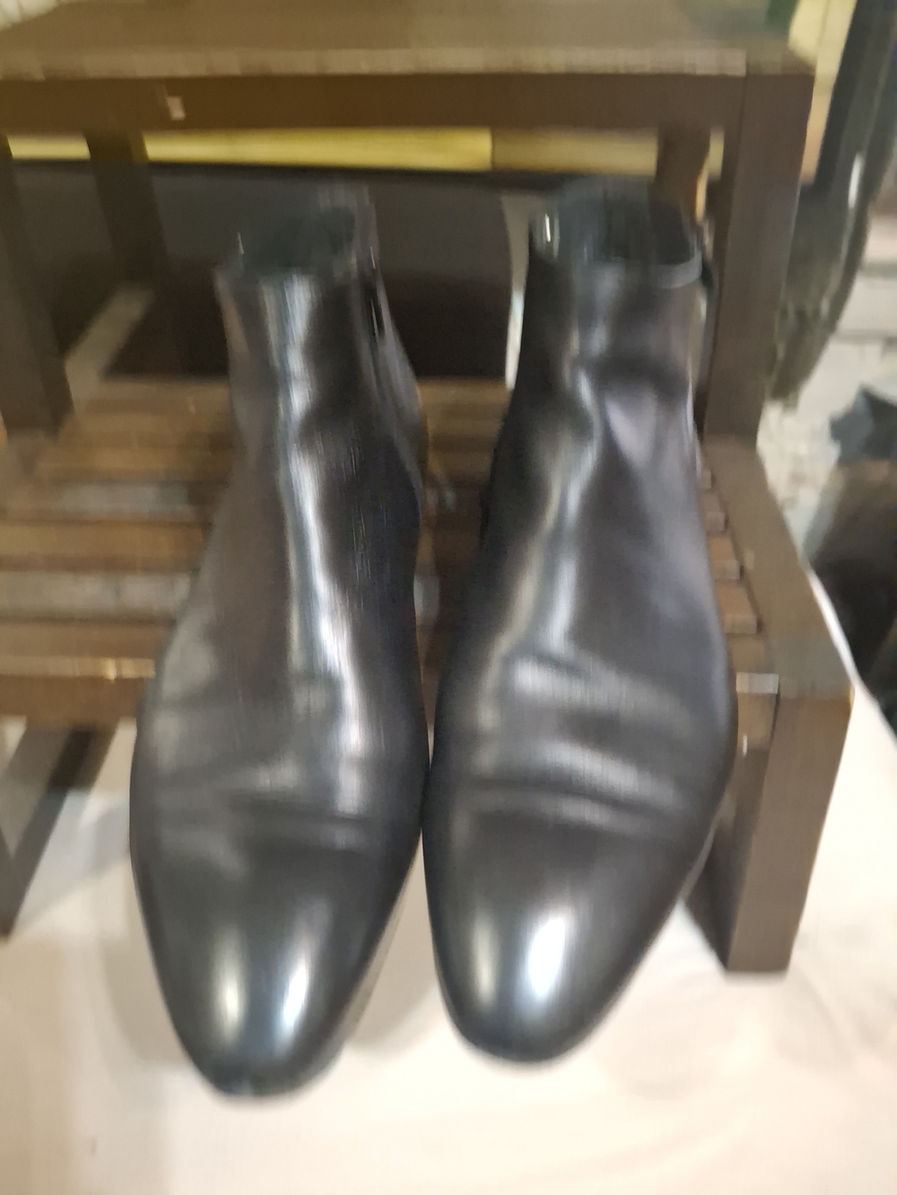 Men's Black Leather Chukka Boots - Sleek Slip-On Style